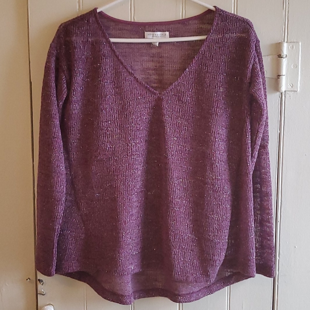 Aeropostale Fall Sparkle Flare Knit Sweater Small